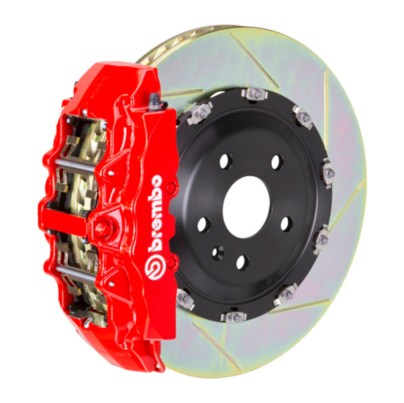 Brembo 00-02 CL500/03-05 S600/03-06 CL600 Fr GT BBK 8Pis Cast 380x34 2pc Rotor Slotted Type1-Red