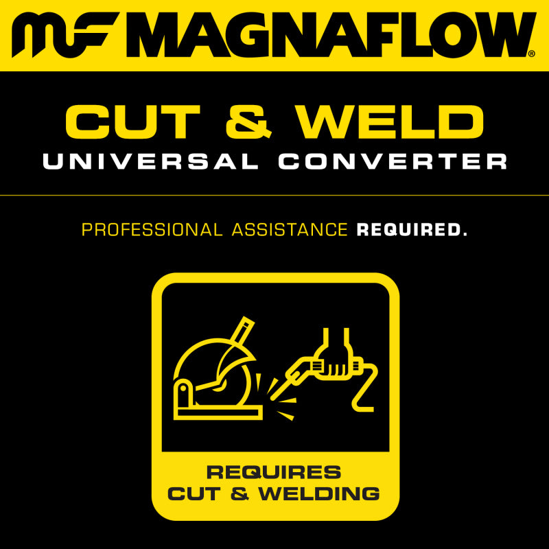 MagnaFlow Conv Univ 2.25in Inlet/Outlet Center/Center Oval 12in Body L x 6.5in W x 16in Overall L