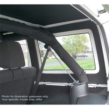 Load image into Gallery viewer, DEI 11-18 Jeep Wrangler JK 2-Door Boom Mat Rear Side Window Trim - 2 Piece - Black Leather Look