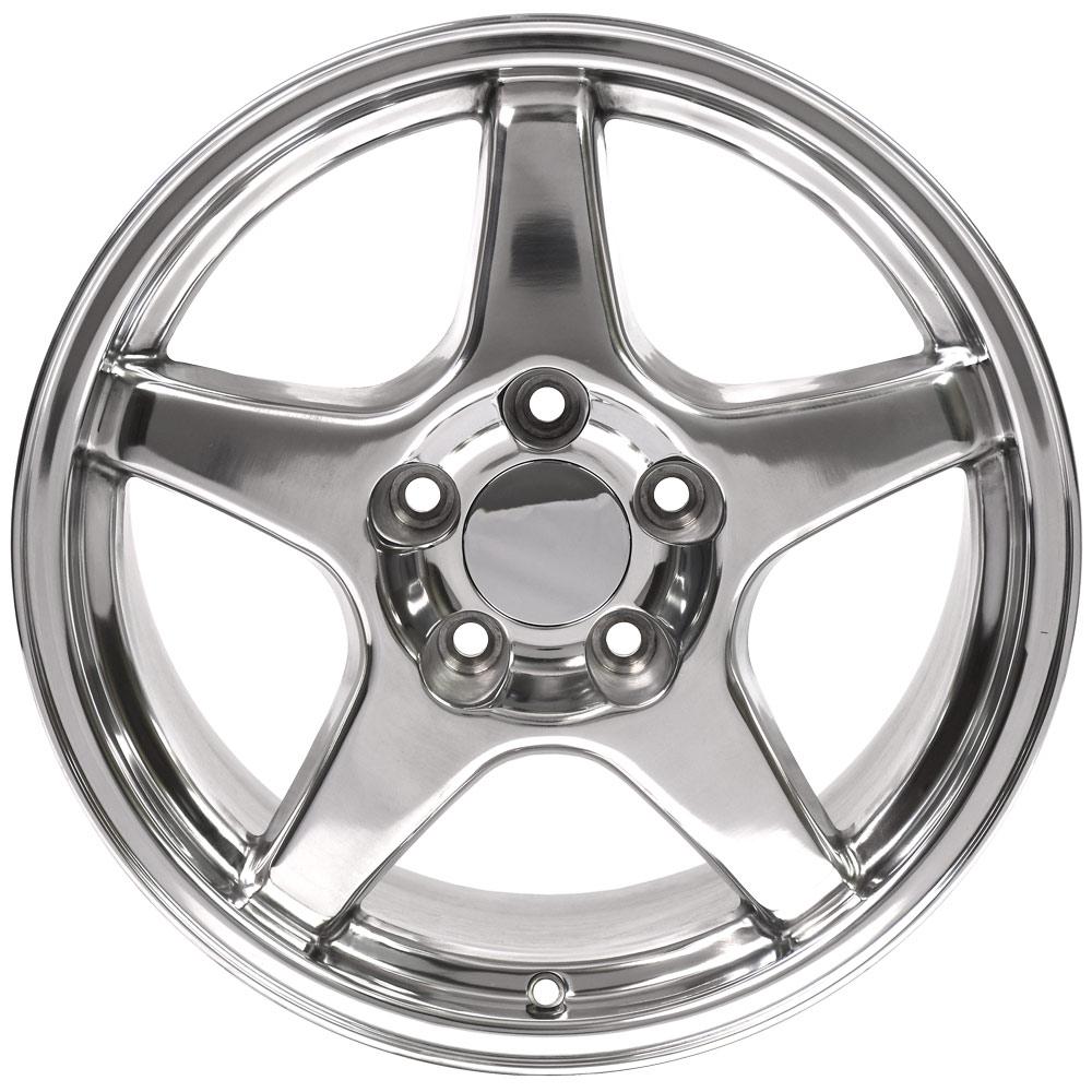 17" Replica Wheel CV01 Fits Chevrolet Corvette - ZR1 Rim 17x9.5 Polished Wheel