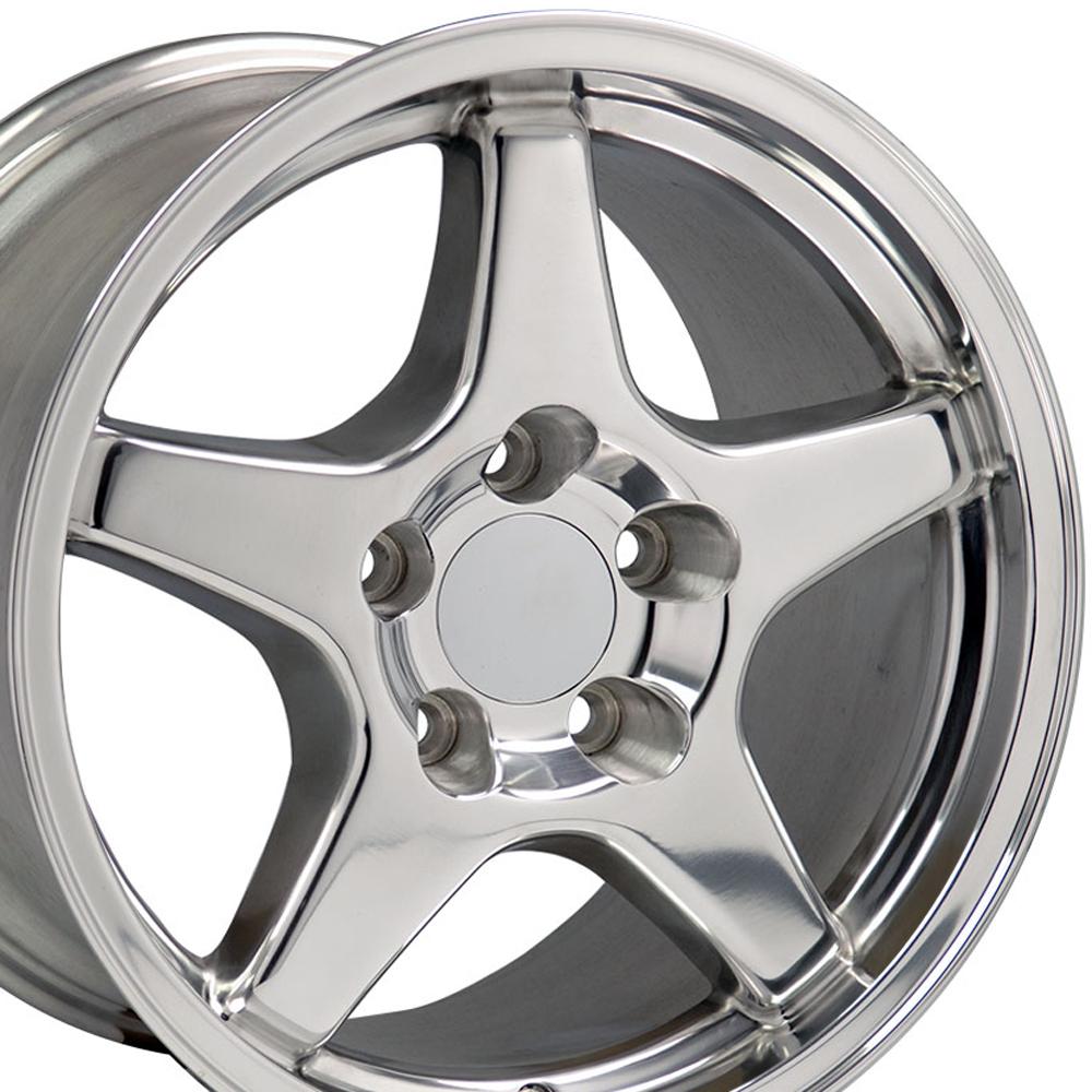 17" Replica Wheel CV01 Fits Chevrolet Corvette - ZR1 Rim 17x9.5 Polished Wheel