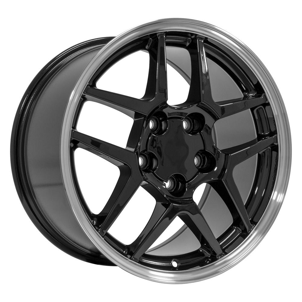 17" Replica Wheel CV04 Fits Chevrolet Corvette - C5 Z06 Rim 17x9.5 Black Wheel