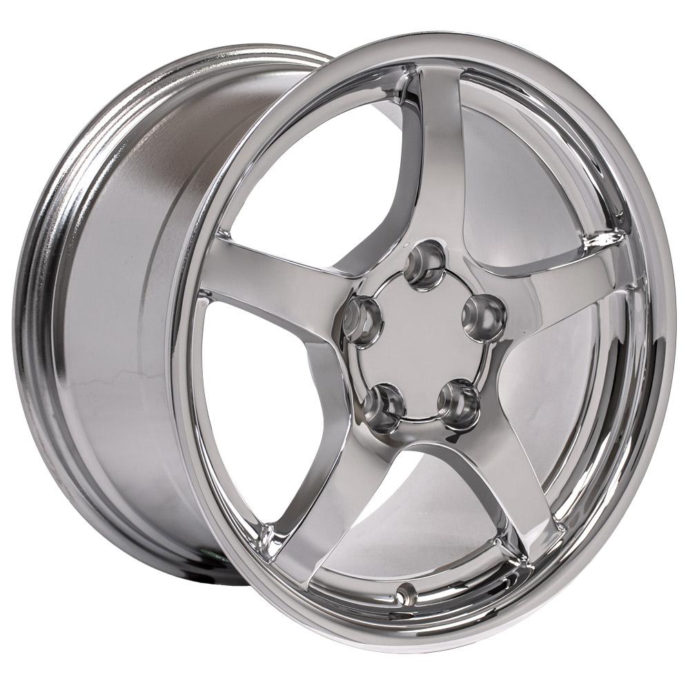 17" Replica Wheel CV05 Fits Chevrolet Corvette - C5 Rim 17x9.5 Chrome Wheel