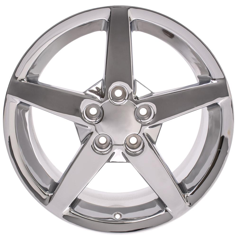 17" Replica Wheel CV06 Fits Chevrolet Corvette - C6 Rim 17x8.5 Chrome Wheel