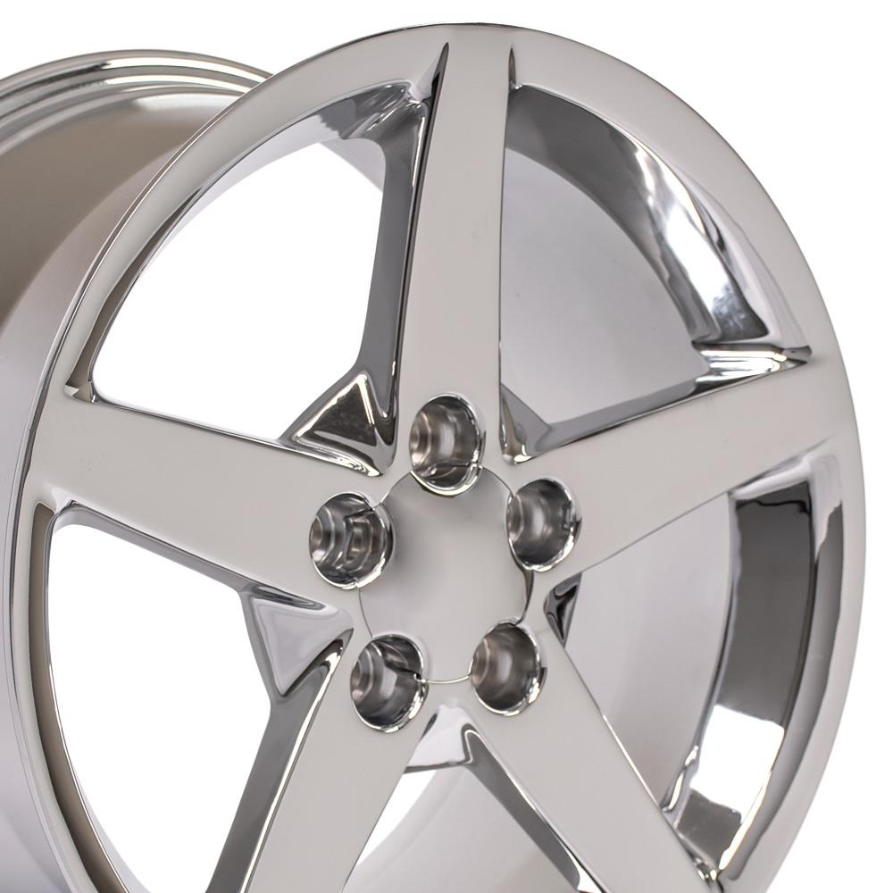 17" Replica Wheel CV06 Fits Chevrolet Corvette - C6 Rim 17x8.5 Chrome Wheel