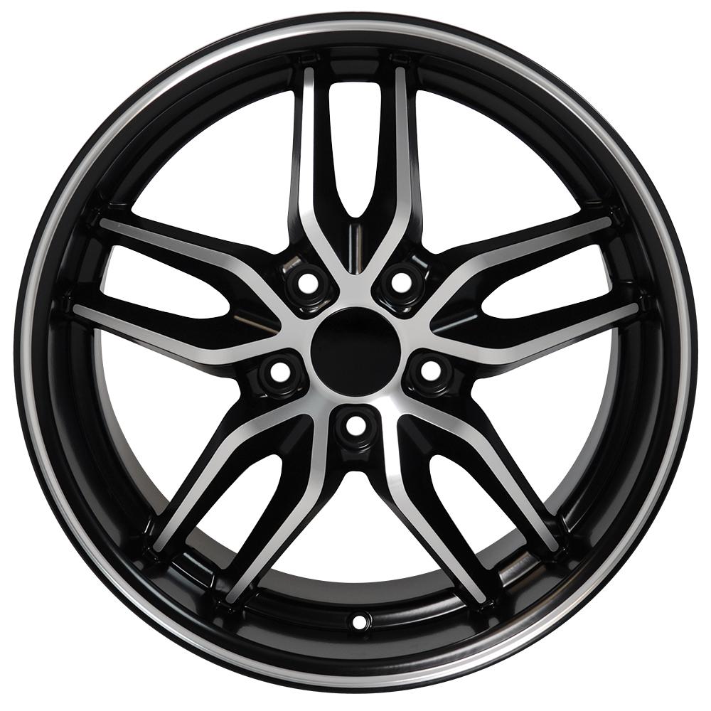 17" Replica Wheel CV18A Fits Chevrolet Corvette - C7 Stingray Rim 17x9.5 DD Satin Mach'd Wheel