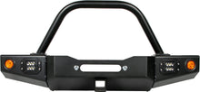 Load image into Gallery viewer, 86-95 Suzuki Samurai Front Bumpers - 2-3 Inch Winch Plate Short Ends Double Bend Stinger Black Powder Coat Low Range Off Road