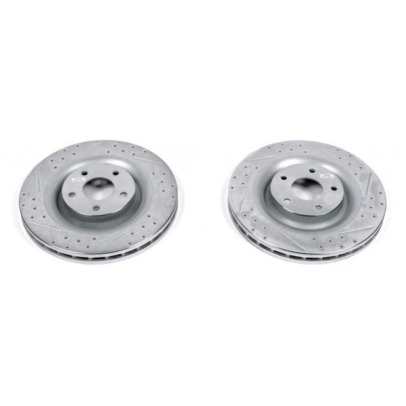 Power Stop 06-13 Chevrolet Corvette Front Evolution Drilled & Slotted Rotors - Pair