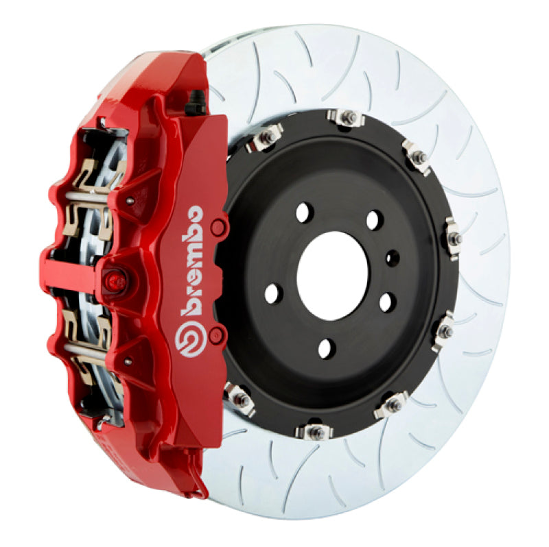 Brembo 00-02 CL500/03-05 S600/03-06 CL600 Fr GT BBK 8Pis Cast 380x34 2pc Rotor Slotted Type3-Red