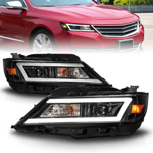 Load image into Gallery viewer, Anzo 14-20 Chevrolet Impala Square Projector LED Bar Headlights w/ Black Housing