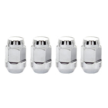 Load image into Gallery viewer, McGard Hex Lug Nut (Cone Seat Bulge Style) M12X1.25 / 3/4 Hex / 1.45in. Length (4-Pack) - Chrome