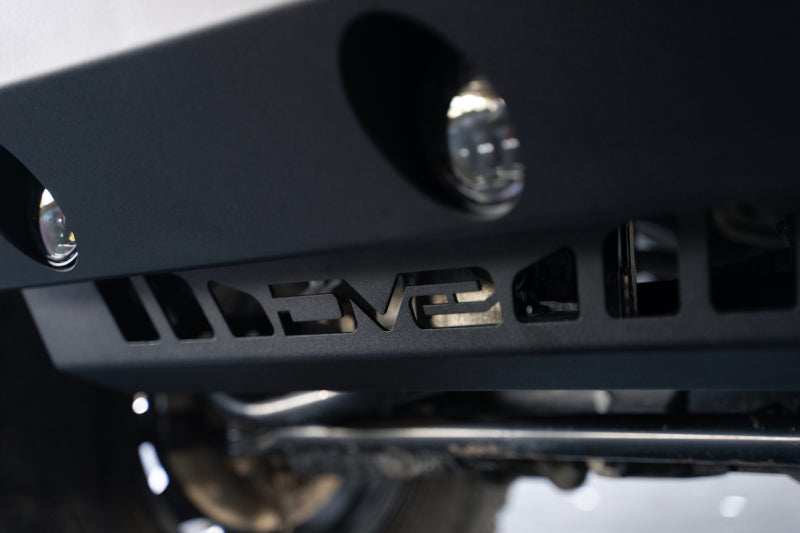 DV8 Offroad 18-23 Jeep Wrangler JL/JT Parachoques delantero Barra estabilizadora Desconexión Placa de deslizamiento del motor