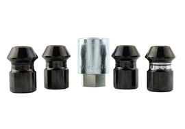 Ford Racing M12 x 1.5 Kit de tuercas de seguridad negras - Juego de 4