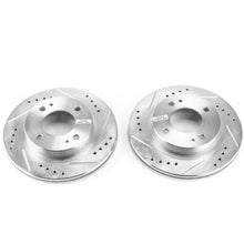 Cargar imagen en el visor de la galería, Power Stop 14-15 Mitsubishi Mirage Front Evolution Drilled &amp; Slotted Rotors - Pair