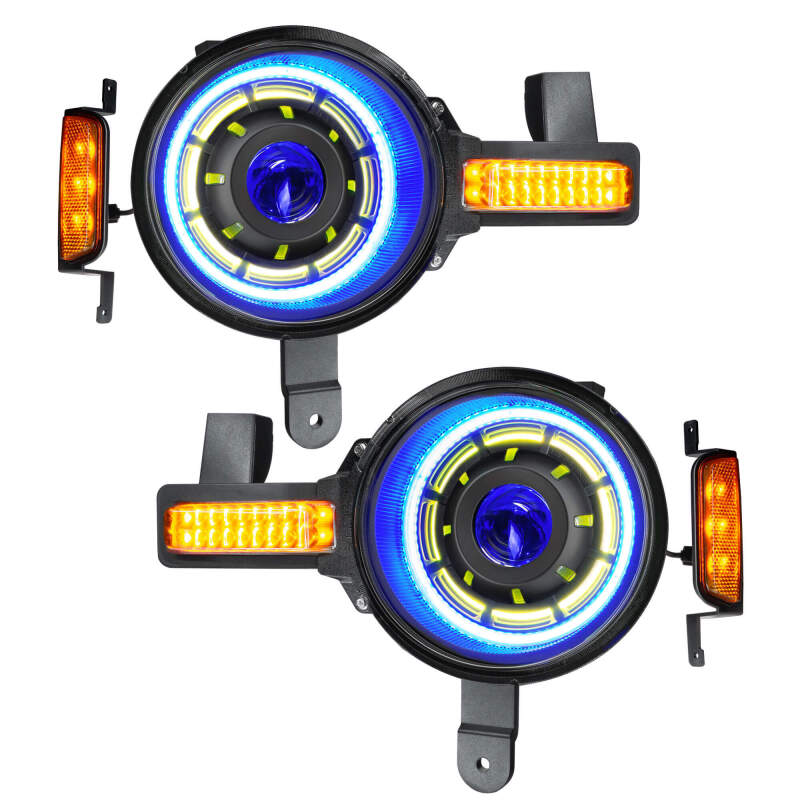 Oracle 2021+ Ford Bronco Oculus Bi-LED Projector Headlights - ColorSHIFT LED SEE WARRANTY