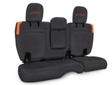 PRP Jeep Wrangler JL Rear Bench CoversU - 4 door with Armrest - Black/Orange