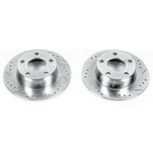 Cargar imagen en el visor de la galería, Power Stop 99-04 Audi A6 Quattro Rear Evolution Drilled &amp; Slotted Rotors - Pair