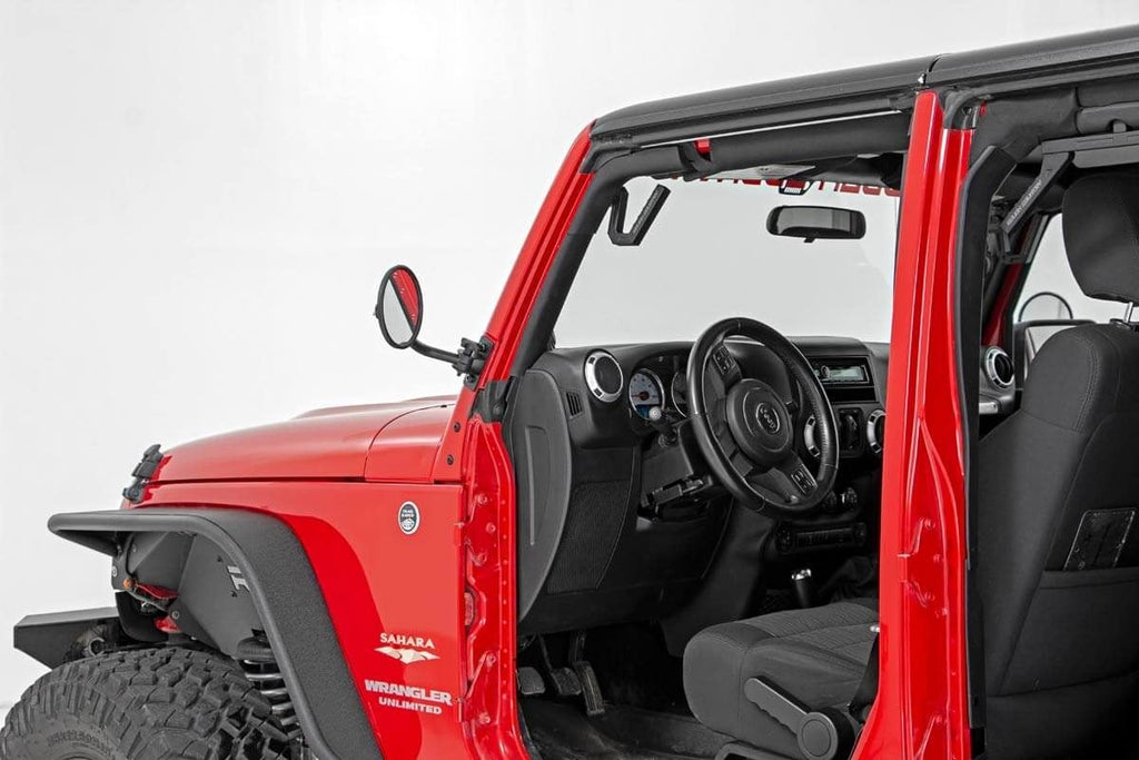 Round Trail Mirror Jeep Wrangler JK/Wrangler Unlimited (2007-2018) Rough Country