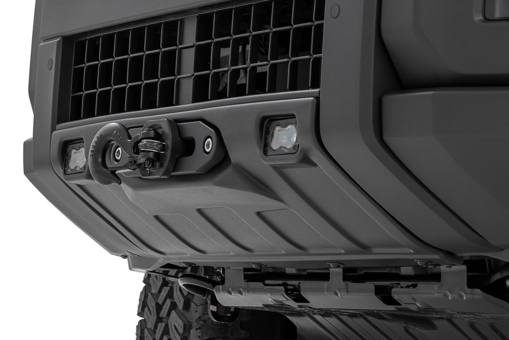 Hidden Winch Mount White SAE Fog Toyota Land Cruiser 4WD (2024-2026) Rough Country