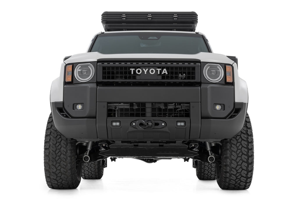 Hidden Winch Mount Yellow SAE Fog Toyota Land Cruiser 4WD (2024-2026) Rough Country