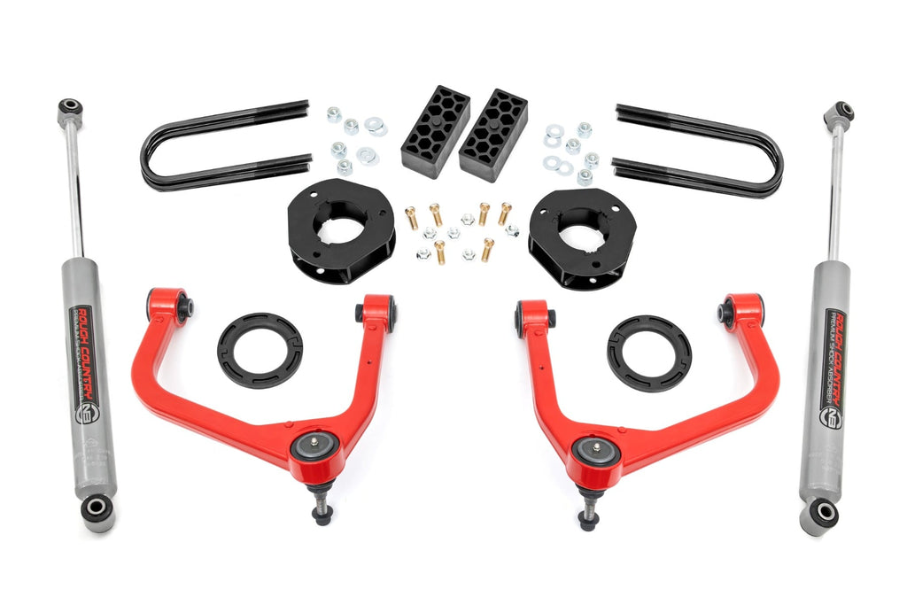 3.5 Inch Lift Kit Red Chevy Silverado 1500 2WD/4WD (2025-2026) Rough Country