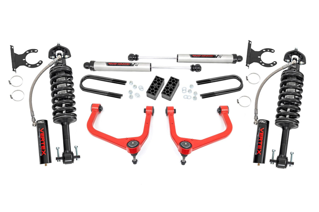 3.5 Inch Lift Kit Vertex/V2 Red Chevy Silverado 1500 2WD/4WD (2025-2026) Rough Country