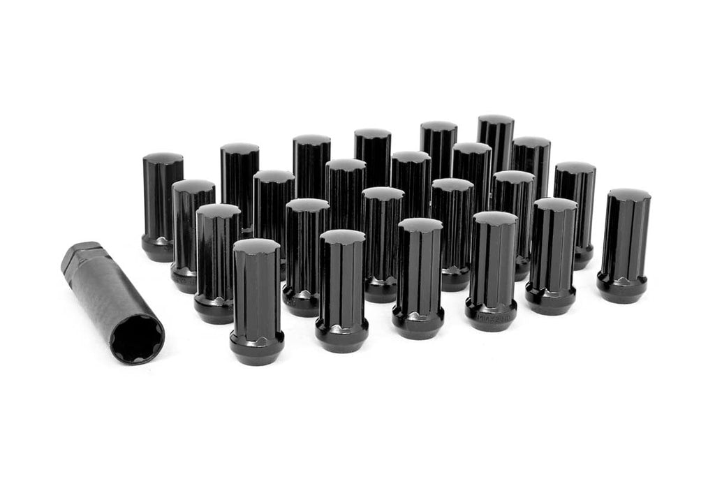 M12 x 1.25 Lug Nut Set of 24 Black Rough Country