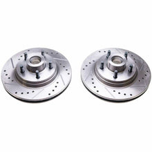 Cargar imagen en el visor de la galería, Power Stop 84-86 Ford Mustang Front Evolution Drilled &amp; Slotted Rotors - Pair