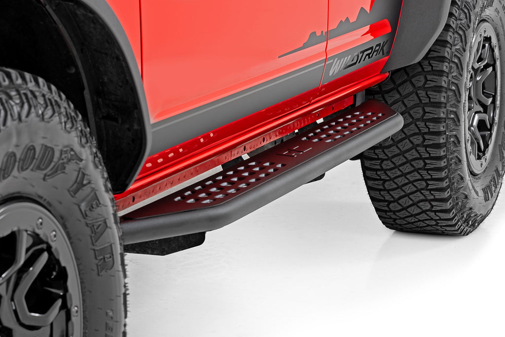 OV2 Running Boards Side Step Bars 4-Door Ford Bronco 4WD (2021-2025) Rough Country