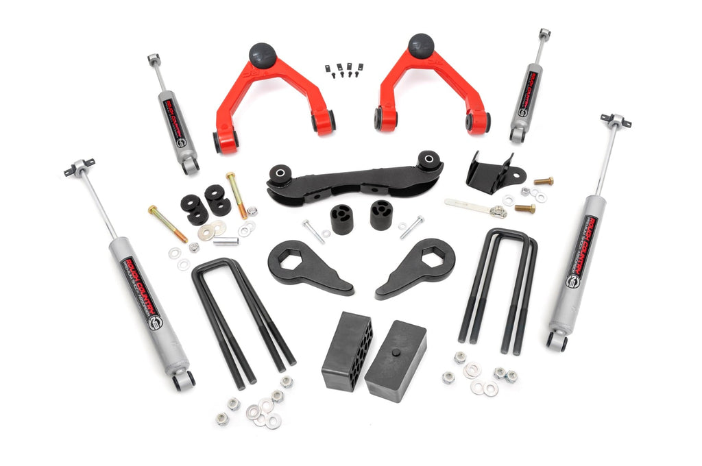 2-3 Inch Lift Kit Rear Blocks Red Silverado/Sierra 1500 Truck & SUV 4WD (1988-1999) Rough Country