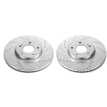 Cargar imagen en el visor de la galería, Power Stop 06-11 Hyundai Azera Front Evolution Drilled &amp; Slotted Rotors - Pair