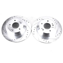 Cargar imagen en el visor de la galería, Power Stop 2019 Hyundai Santa Fe XL Rear Evolution Drilled &amp; Slotted Rotors - Pair