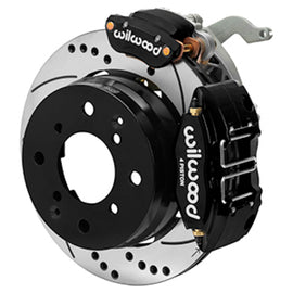Wilwood 70-76 Porsche 914 Rear Powerlite Brake Kit Dilled & Slotted - Black