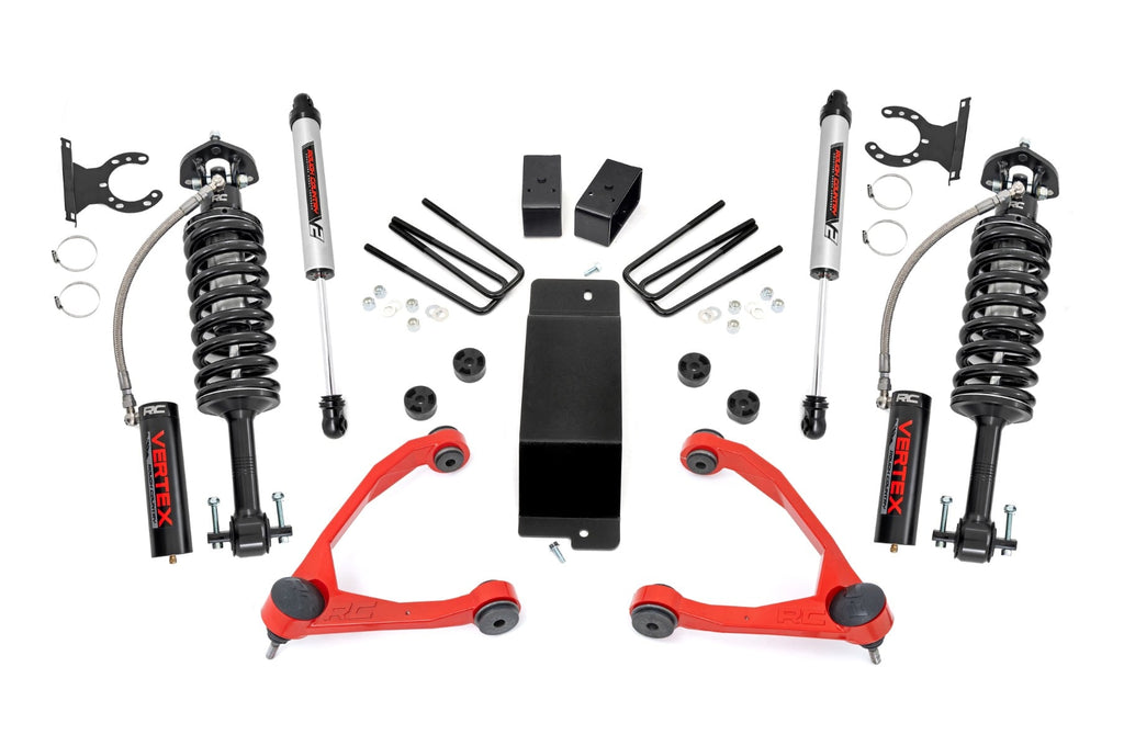 3.5 Inch Lift Kit Forged UCA Vertex/V2 Red Silverado/Sierra 1500 (07-16) Rough Country