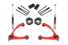 Cargar imagen en el visor de la galería, 3.5 Inch Lift Kit Forged UCA Cast Steel Red Silverado/Sierra 1500 (07-16) Rough Country