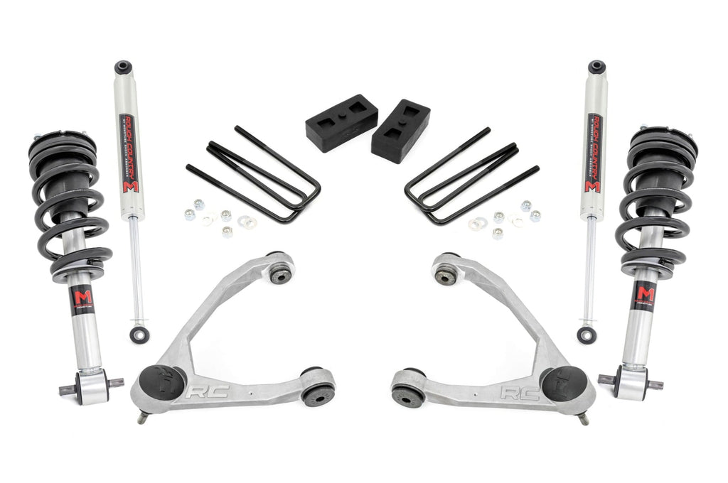 3.5 Inch Lift Kit Cast Steel M1 Strut - Silverado/Sierra 1500 (14-16) Rough Country