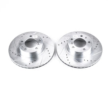 Cargar imagen en el visor de la galería, Power Stop 89-95 BMW 525i Front Evolution Drilled &amp; Slotted Rotors - Pair