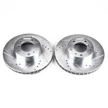 Cargar imagen en el visor de la galería, Power Stop 94-95 BMW 540i Front Evolution Drilled &amp; Slotted Rotors - Pair
