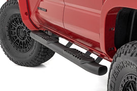 Oval Nerf Step Double Cab Black Toyota Tacoma 2WD/4WD (2024-2026) Rough Country