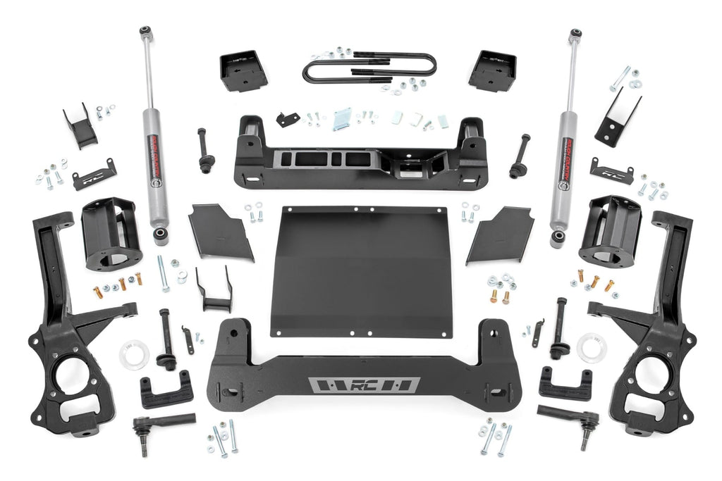 6 Inch Lift Kit Mono Leaf Rear Diesel Chevy Silverado 1500 4WD (25-26) Rough Country