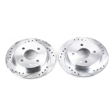 Cargar imagen en el visor de la galería, Power Stop 14-19 Ford Fiesta Rear Evolution Drilled &amp; Slotted Rotors - Pair