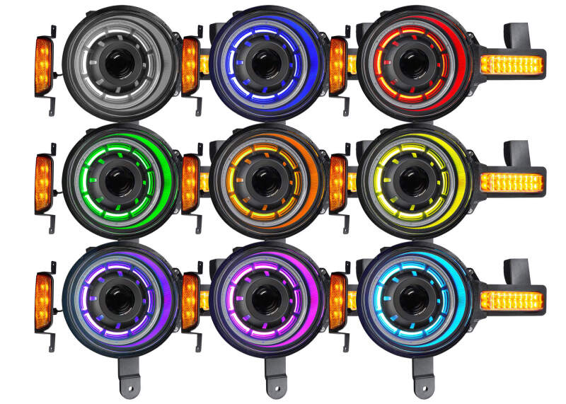 Oracle 2021+ Ford Bronco Oculus Bi-LED Projector Headlights - ColorSHIFT LED SEE WARRANTY