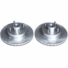 Cargar imagen en el visor de la galería, Power Stop 1979 Ford Mustang Front Evolution Drilled &amp; Slotted Rotors - Pair