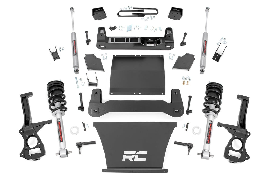 6 Inch Lift Kit Mono Leaf Rear N3 Struts GMC Sierra 1500 2WD/4WD (19-24) Rough Country
