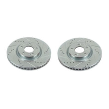 Cargar imagen en el visor de la galería, Power Stop 12-17 Hyundai Azera Front Evolution Drilled &amp; Slotted Rotors - Pair