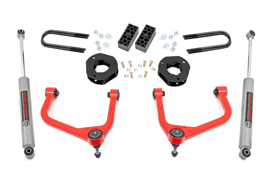 3.5 Inch Lift Kit Rear Mono Leaf Red Chevy Silverado 1500 2WD/4WD (2025-2026) Rough Country