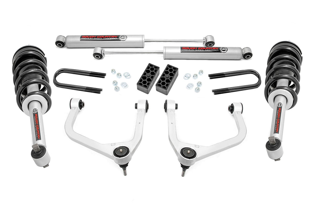 3.5 Inch Lift Kit N3 Struts Rear Mono Leaf Chevy Silverado 1500 (22-24) Rough Country