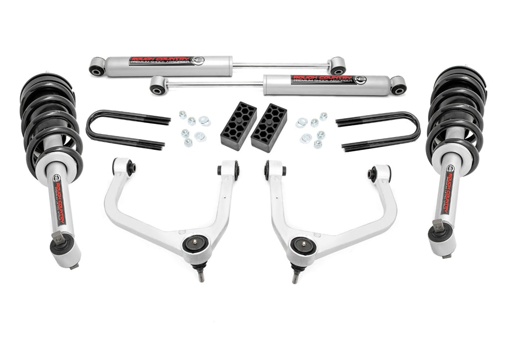 3.5 Inch Lift Kit N3 Struts Rear Mono Leaf Chevy Silverado 1500 (25-26) Rough Country