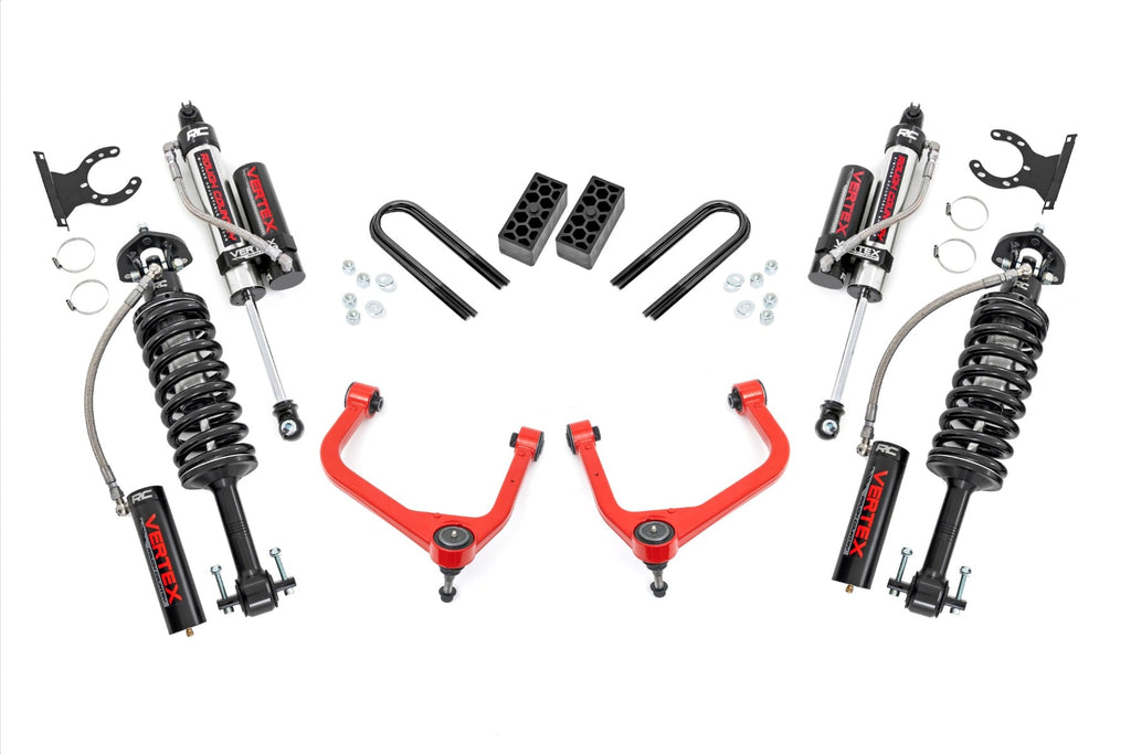 3.5 Inch Lift Kit Vertex Rear Mono Leaf Red Chevy Silverado 1500 (25-26) Rough Country