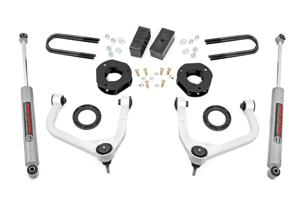 3.5 Inch Lift Kit Mono Leaf Rear GMC Sierra 1500 2WD/4WD (2019-2024) Rough Country